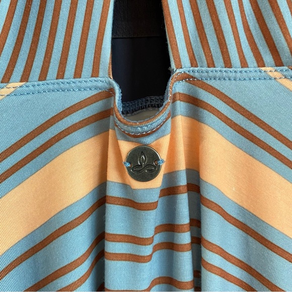 PrAna Saxon Athletic Dress in Red Clay Stripe Crossover - Picture 11 of 16